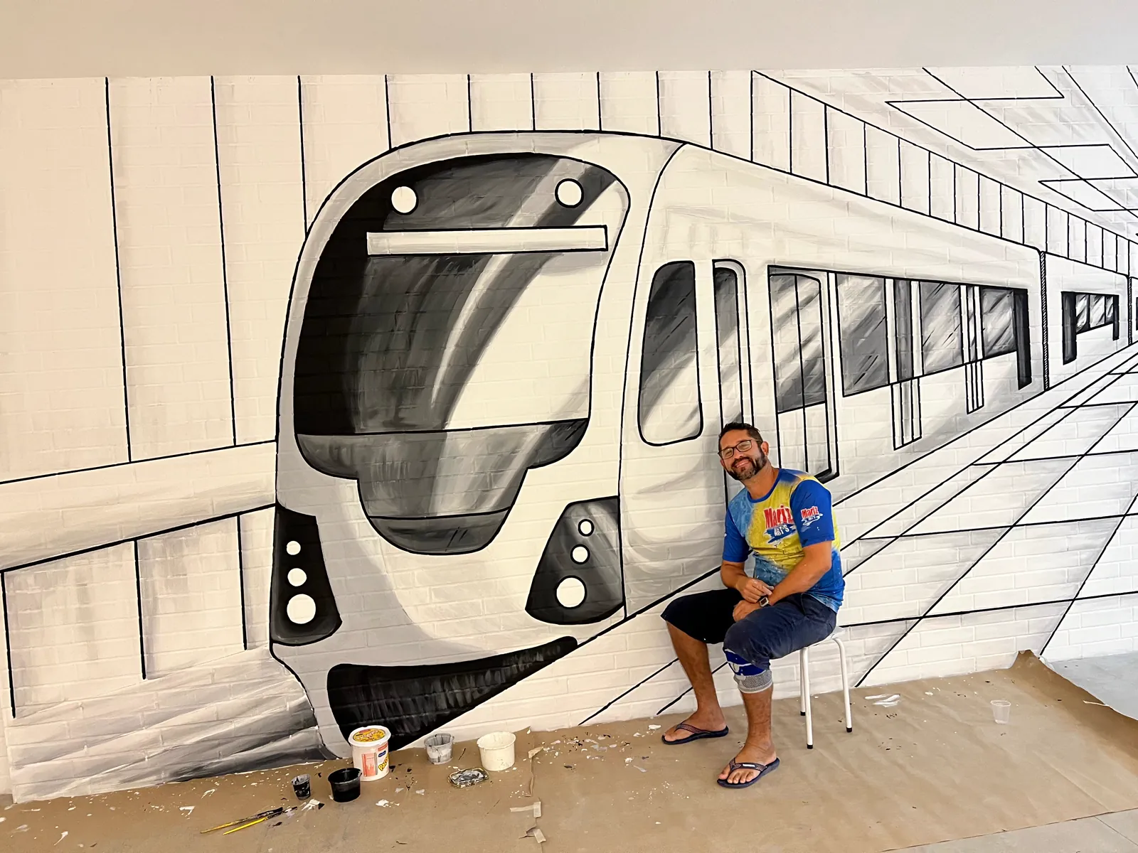 Obra, mural ou registro do trabalho de Júnior Mariz 40
